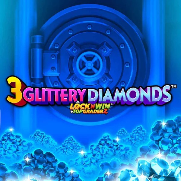 3 Glittery Diamonds logo by PearFiction Studios Kaleo Casino